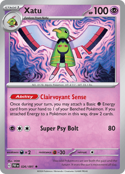 Xatu Paldean Fates card