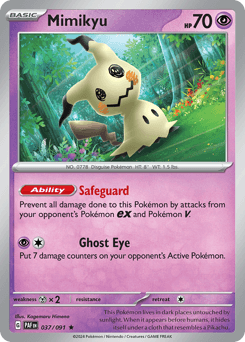 Mimikyu Paldean Fates card