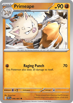 Primeape Paldean Fates card
