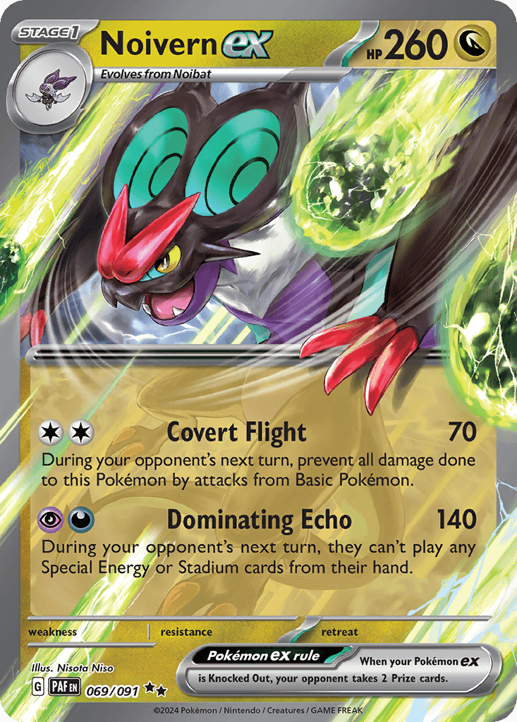 Noivern ex Paldean Fates card