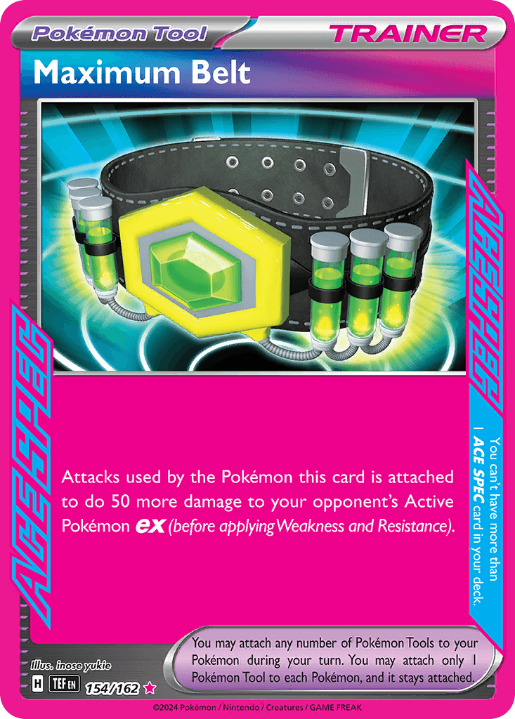 Maximum Belt Temporal Forces card