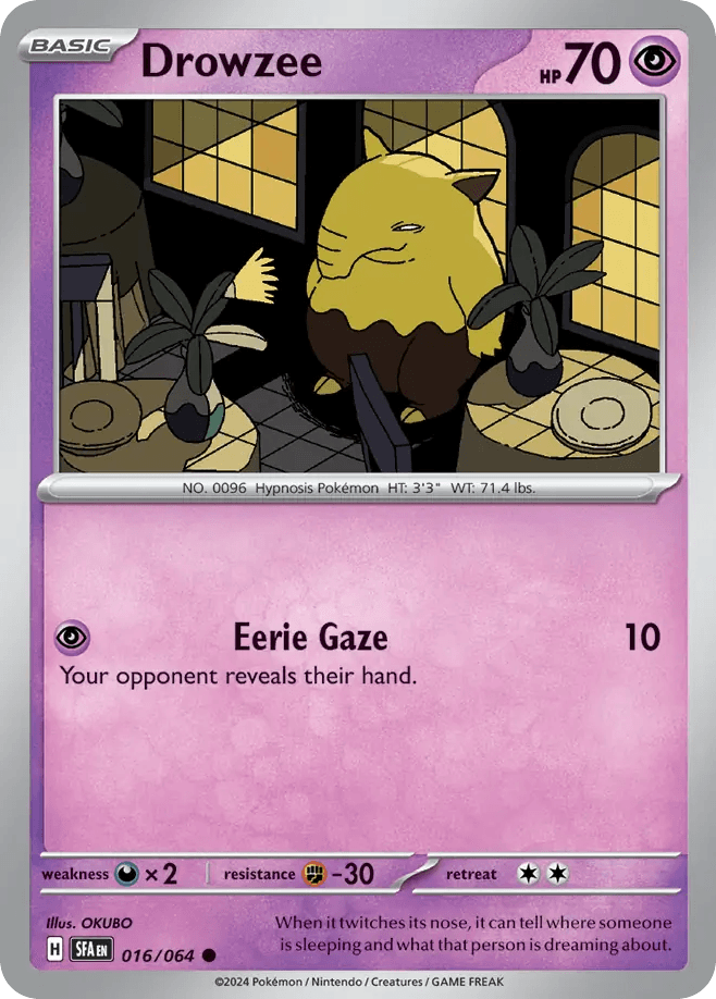 Drowzee Shrouded Fable card