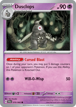 Dusclops Shrouded Fable card