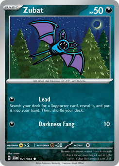 Zubat Shrouded Fable card