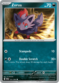 Zorua Shrouded Fable card