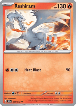 Reshiram Stellar Crown card