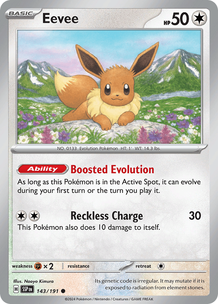 Eevee Surging Sparks card