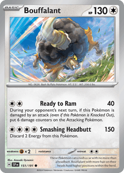 Bouffalant Surging Sparks card