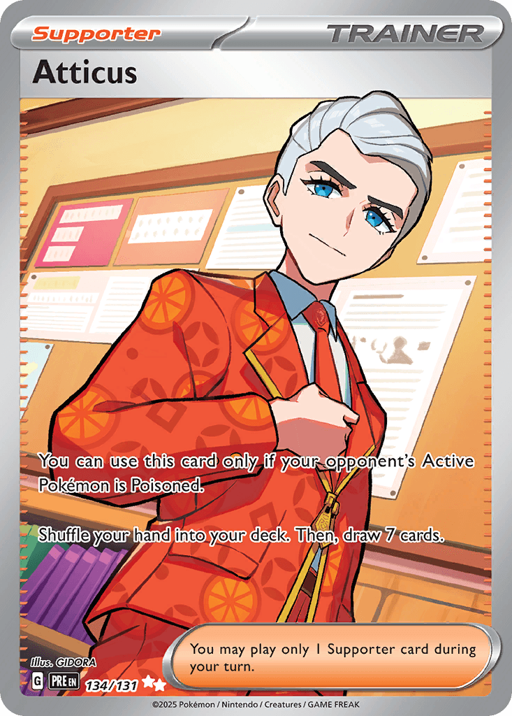 Atticus Prismatic Evolutions card