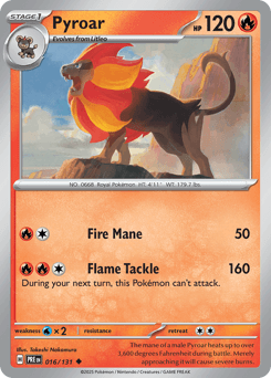 Pyroar Prismatic Evolutions card