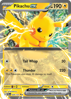 Pikachu ex Prismatic Evolutions card