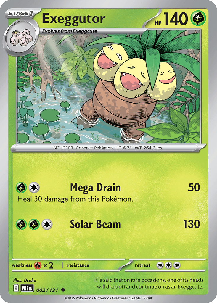 Exeggutor Prismatic Evolutions card