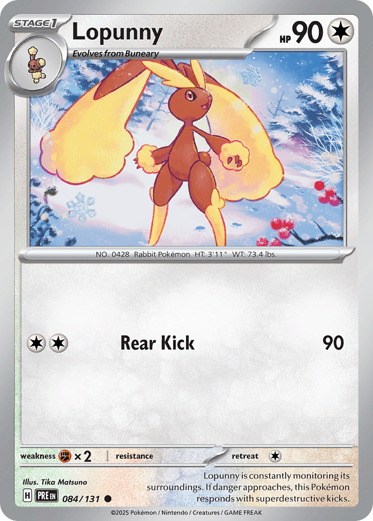 Lopunny Prismatic Evolutions card