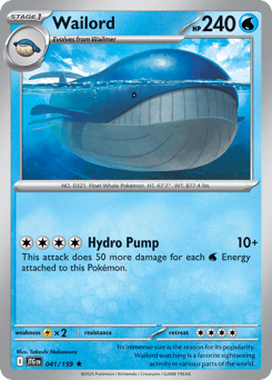 Wailord Journey Together card