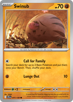 Swinub Journey Together card