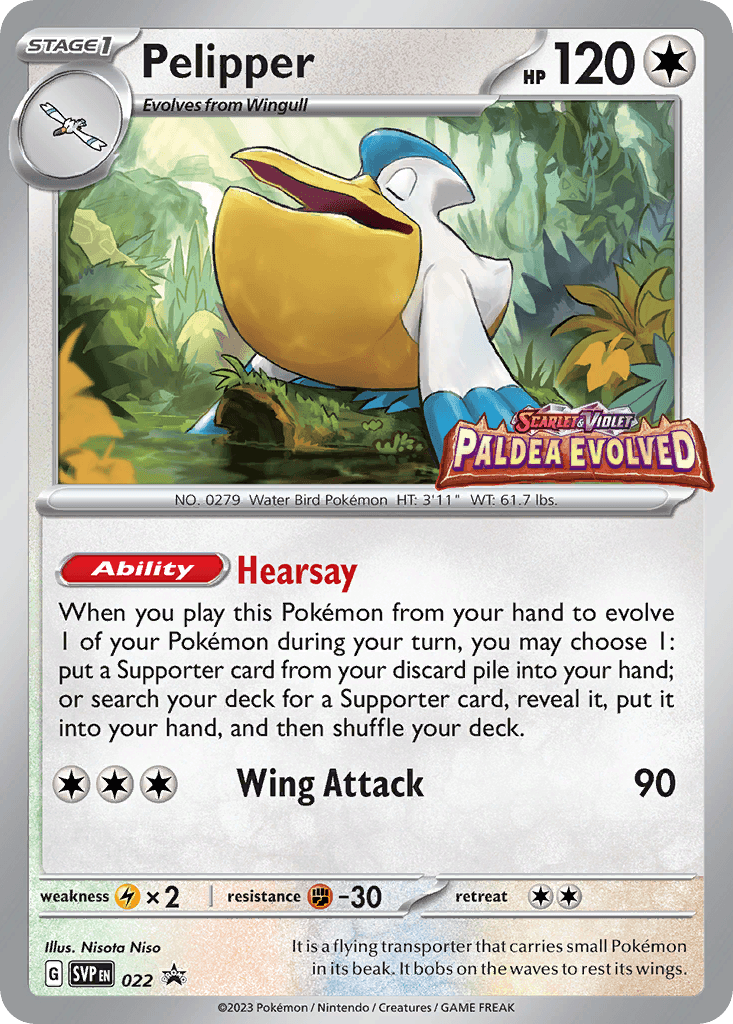 Pelipper Scarlet & Violet Black Star Promos card