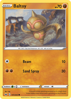 Baltoy Sword & Shield card