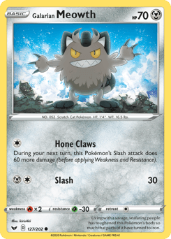 Galarian Meowth Sword & Shield card
