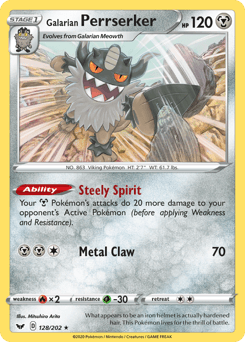 Galarian Perrserker Sword & Shield card
