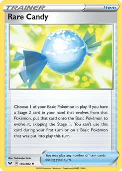 Rare Candy Sword & Shield card