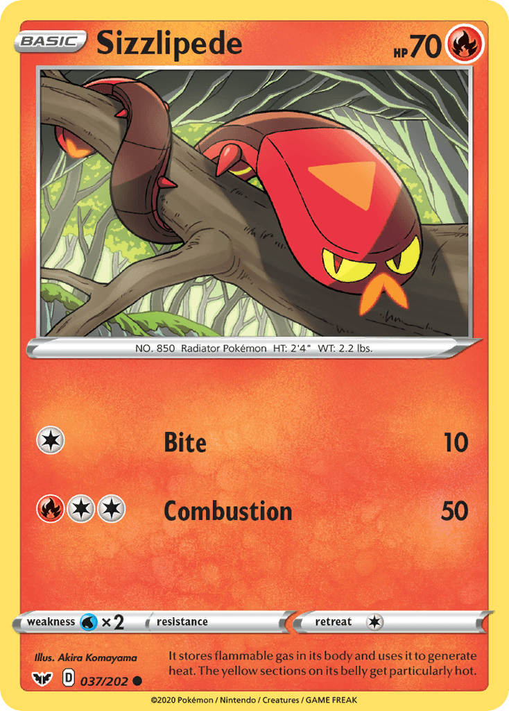 Sizzlipede Sword & Shield card