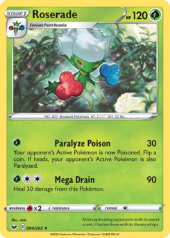 Roserade Sword & Shield card