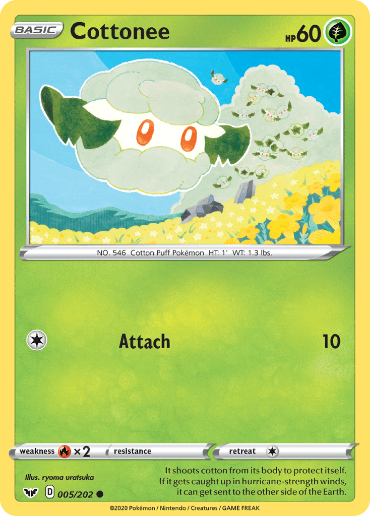 Cottonee Sword & Shield card