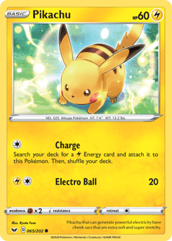 Pikachu Sword & Shield card