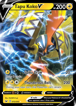 Tapu Koko V Sword & Shield card