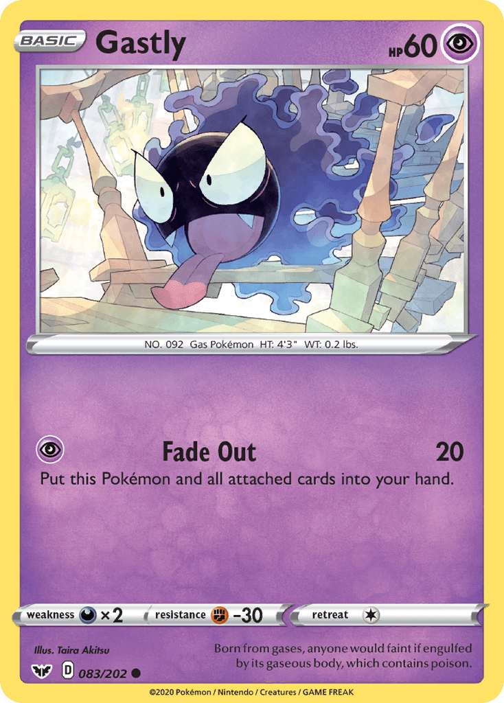 Gastly Sword & Shield card