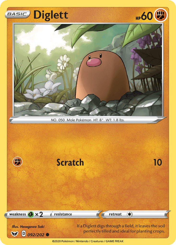 Diglett Sword & Shield card