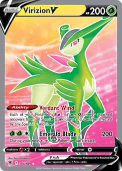 Virizion V Astral Radiance card