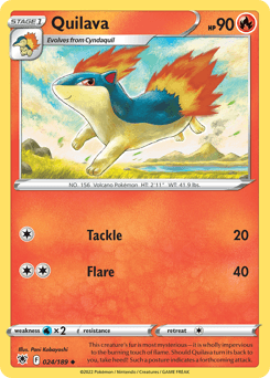 Quilava Astral Radiance card