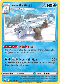 Hisuian Avalugg Astral Radiance card