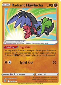 Radiant Hawlucha Astral Radiance card