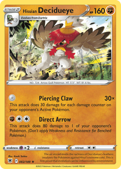 Hisuian Decidueye Astral Radiance card