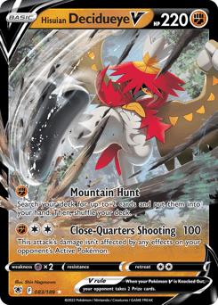 Hisuian Decidueye V Astral Radiance card