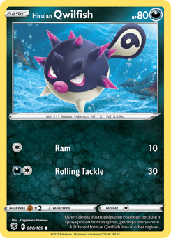 Hisuian Qwilfish Astral Radiance card