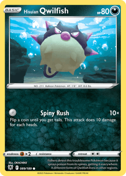 Hisuian Qwilfish Astral Radiance card