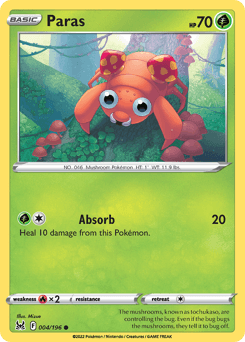 Paras Lost Origin card