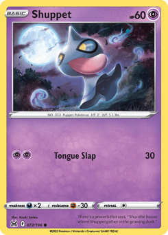 Shuppet Lost Origin card