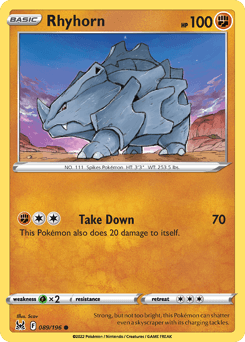 Rhyhorn Lost Origin card