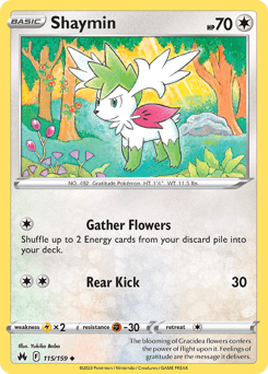 Shaymin Crown Zenith card