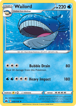 Wailord Crown Zenith card