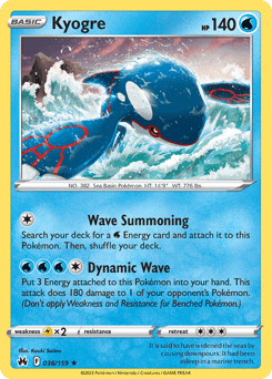Kyogre Crown Zenith card