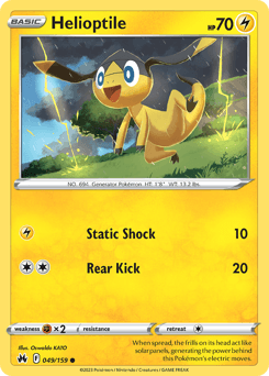 Helioptile Crown Zenith card