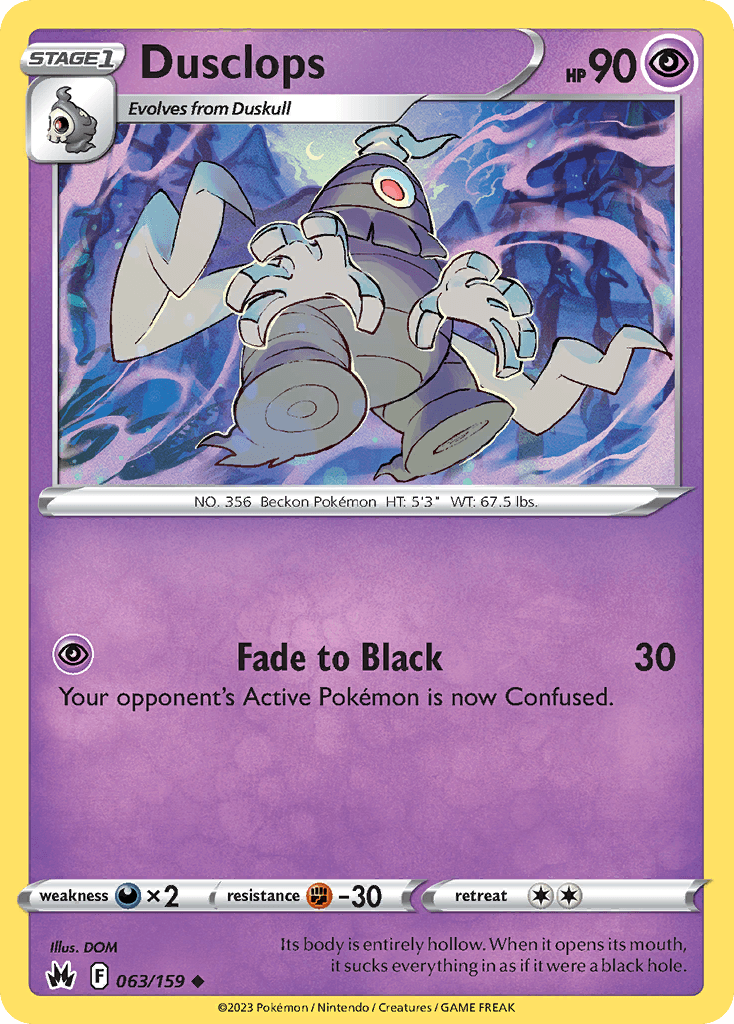 Dusclops Crown Zenith card