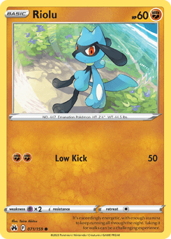 Riolu Crown Zenith card
