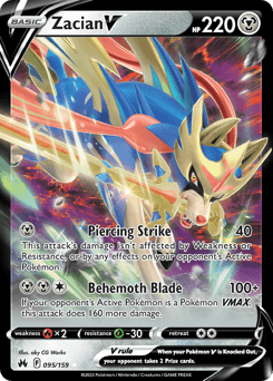 Zacian V Crown Zenith card