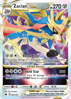 Zacian VSTAR Crown Zenith card